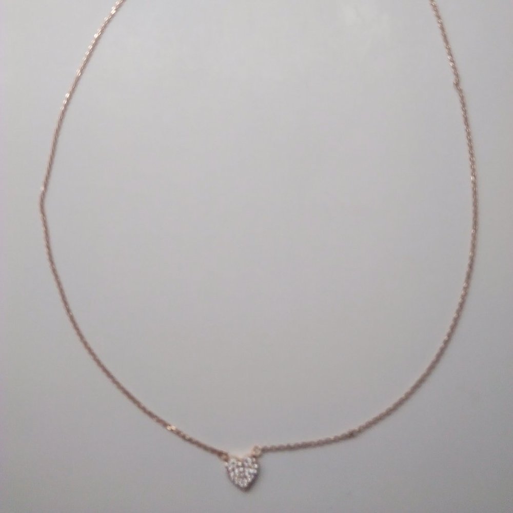 Kate Spade New Pave Mini Heart Necklace